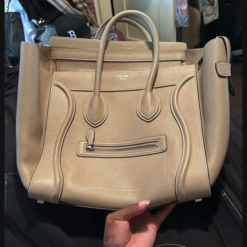 Celine Beige Satchel Bag